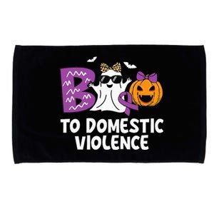 Boo To Domestic Violence Domestic Violence Awareness Microfiber Hand Towel