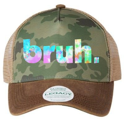Bruh Tie Dye Brah Bro Dude Greeting Slang Funny Meme Saying  Legacy Tie Dye Trucker Hat