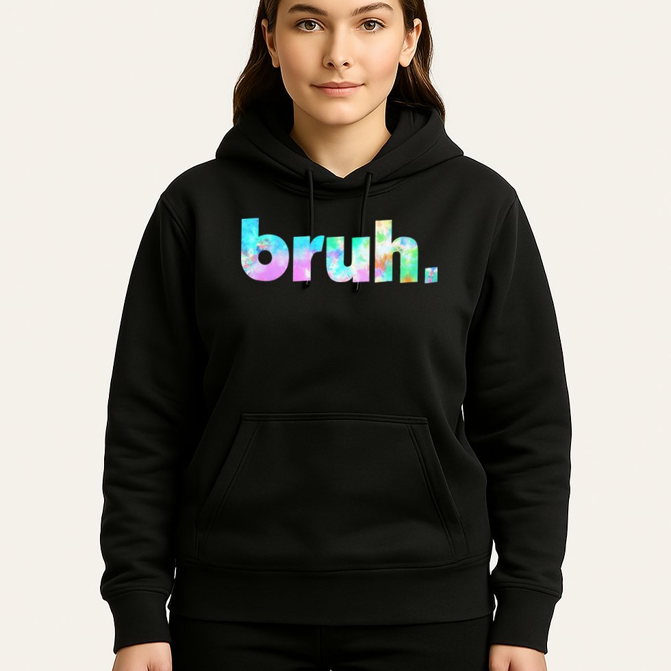 Bruh Tie Dye Brah Bro Dude Greeting Slang Funny Meme Saying  Hoodie