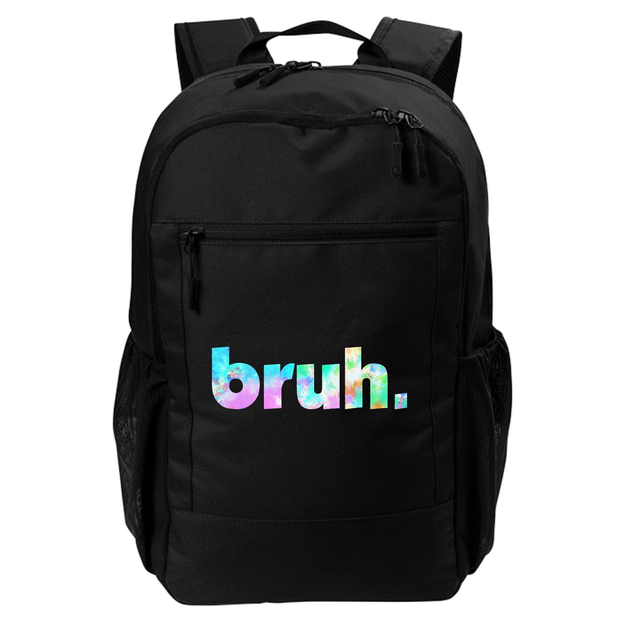 Bruh Tie Dye Brah Bro Dude Greeting Slang Funny Meme Saying  Backpack