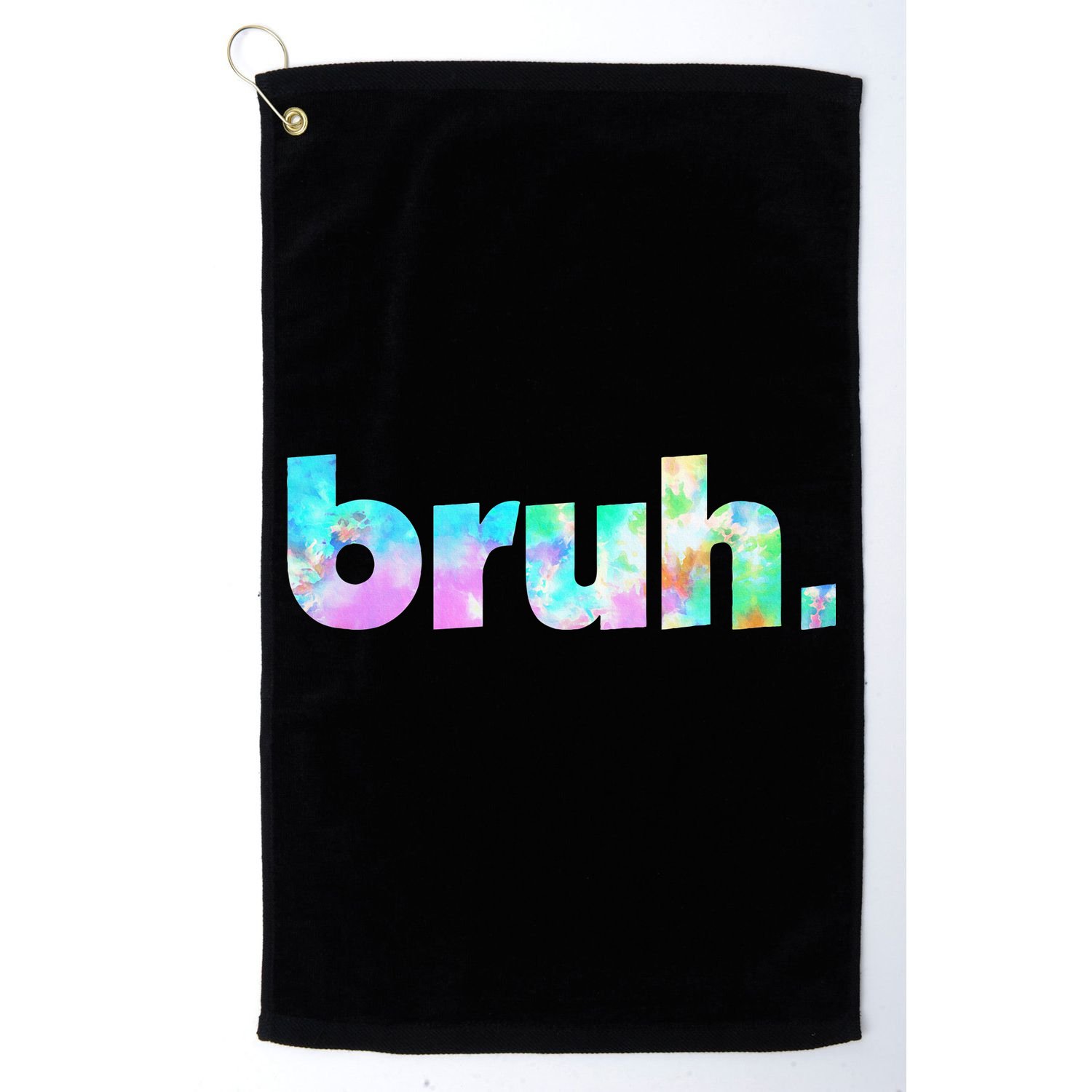 Bruh Tie Dye Brah Bro Dude Greeting Slang Funny Meme Saying  Golf Towel