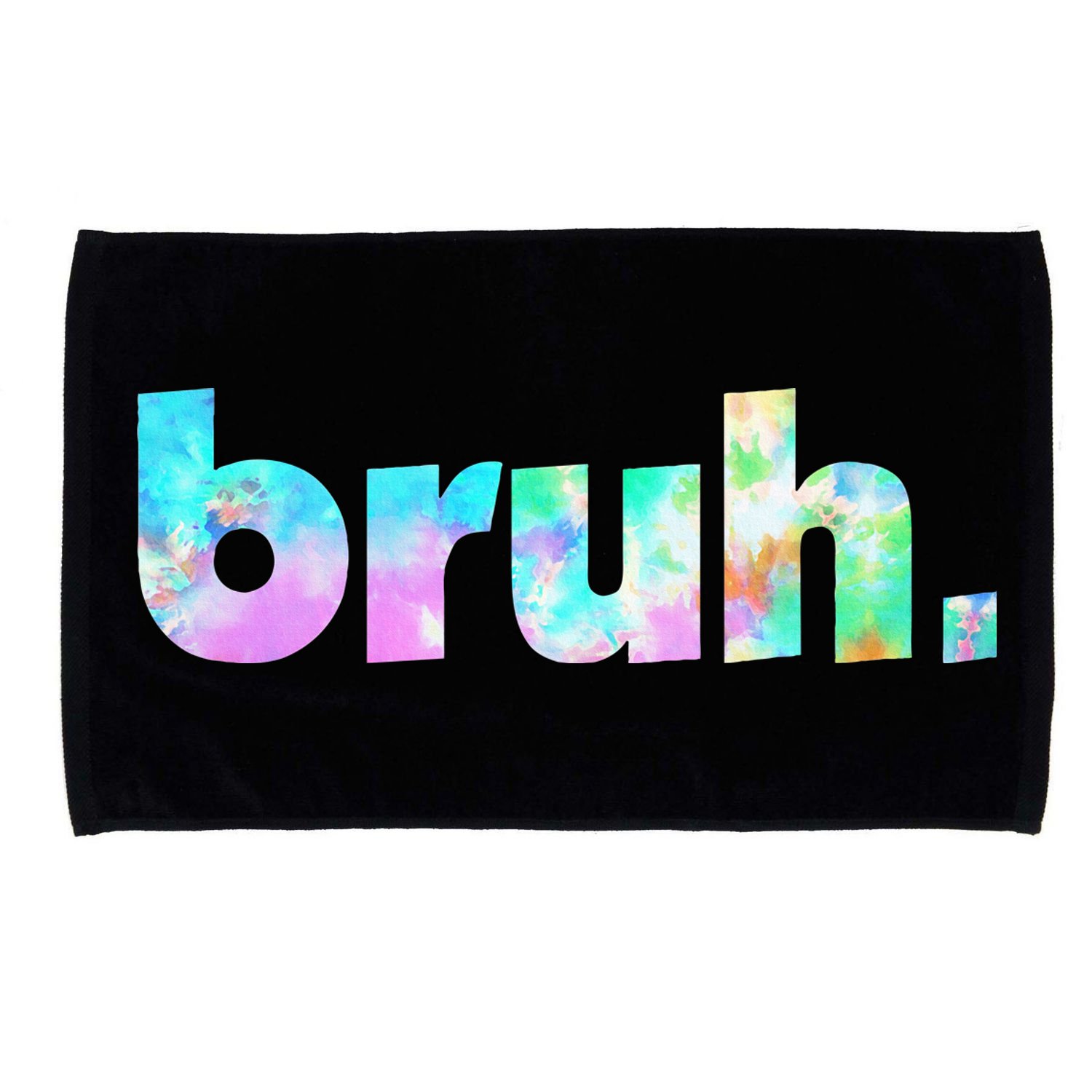 Bruh Tie Dye Brah Bro Dude Greeting Slang Funny Meme Saying  Microfiber Hand Towel