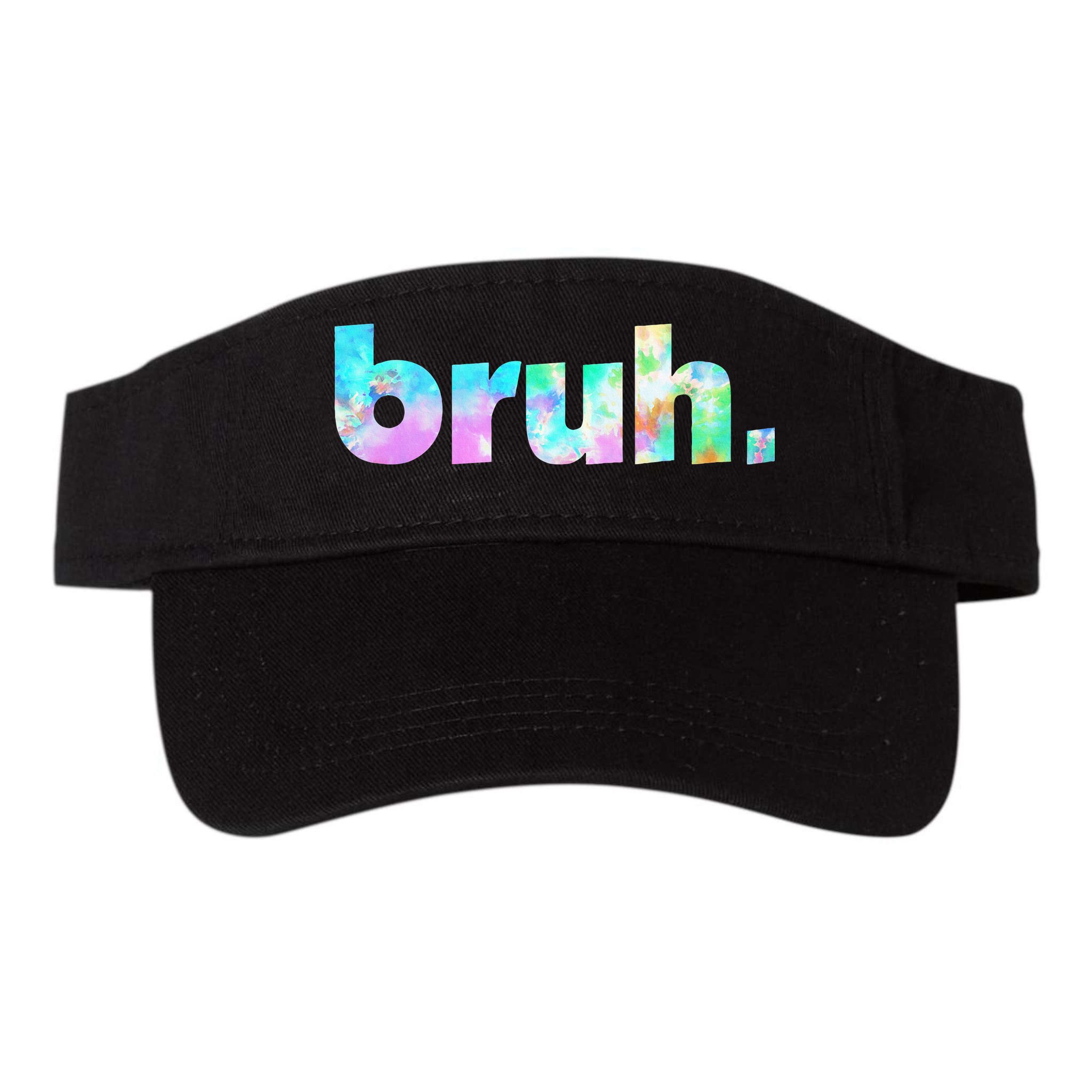 Bruh Tie Dye Brah Bro Dude Greeting Slang Funny Meme Saying  Visor