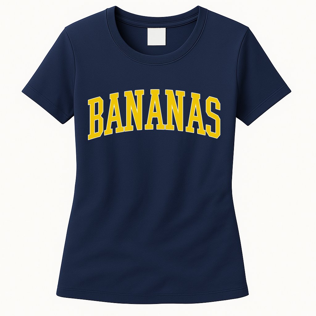 BANANAS Throwback Design Classic Logo Womens T-Shirt