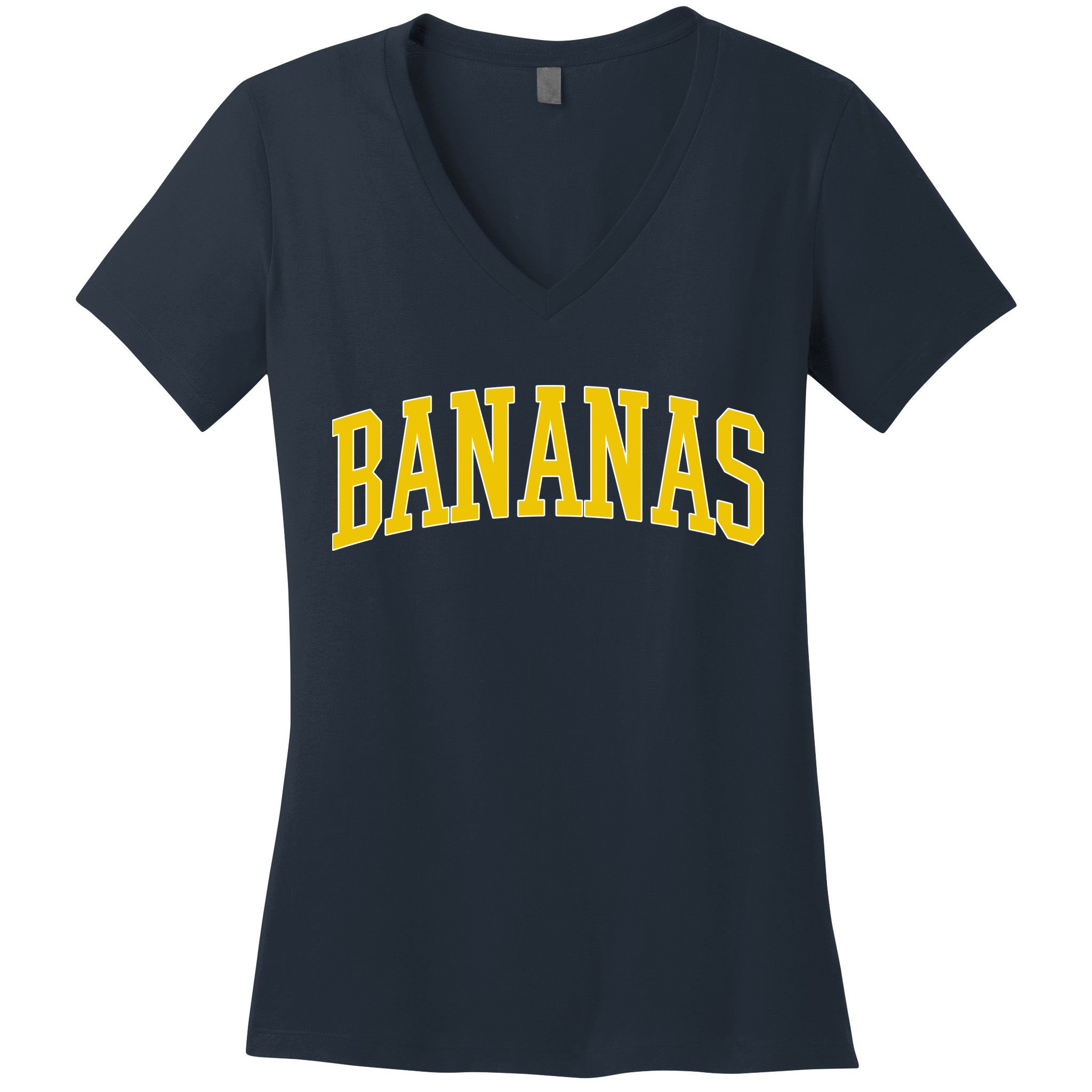 BANANAS Throwback Design Classic Logo Women's V-Neck T-Shirt