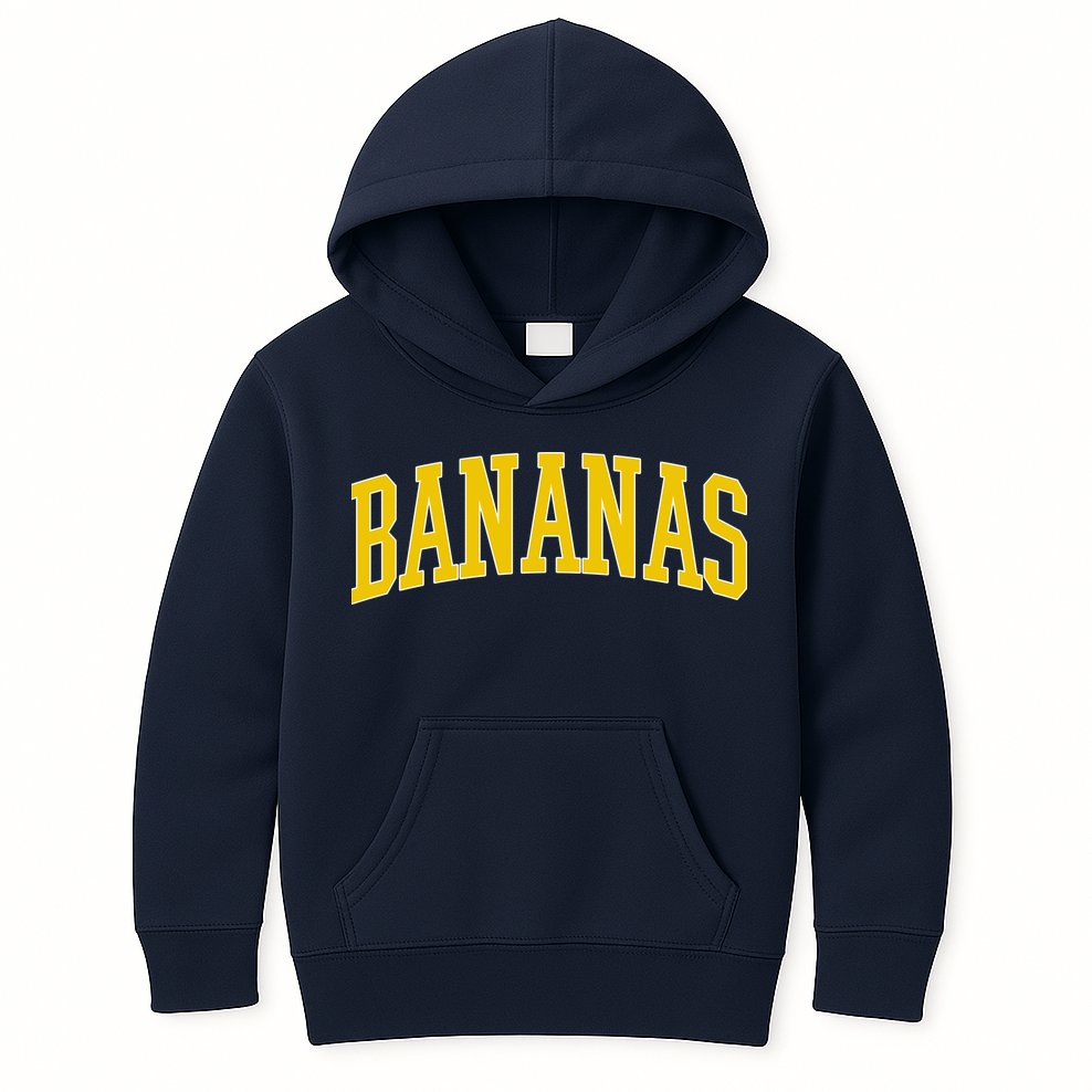 BANANAS Throwback Design Classic Logo Kids Hoodie