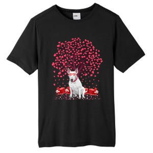 Bull Terrier Dog Lover Heart Tree Bull Terrier Valentine Meaningful Gift Tall Fusion ChromaSoft Performance T-Shirt