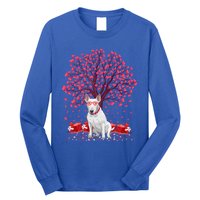 Bull Terrier Dog Lover Heart Tree Bull Terrier Valentine Meaningful Gift Long Sleeve Shirt