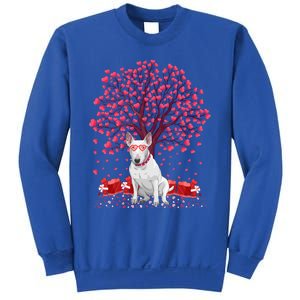 Bull Terrier Dog Lover Heart Tree Bull Terrier Valentine Meaningful Gift Sweatshirt