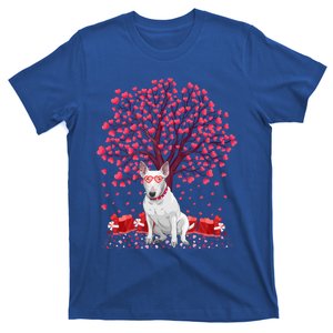 Bull Terrier Dog Lover Heart Tree Bull Terrier Valentine Meaningful Gift T-Shirt