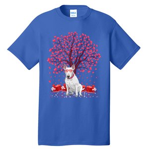 Bull Terrier Dog Lover Heart Tree Bull Terrier Valentine Meaningful Gift Tall T-Shirt