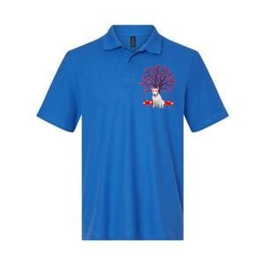 Bull Terrier Dog Lover Heart Tree Bull Terrier Valentine Meaningful Gift Softstyle Adult Sport Polo