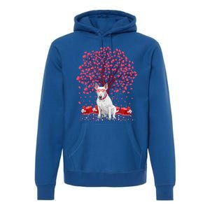 Bull Terrier Dog Lover Heart Tree Bull Terrier Valentine Meaningful Gift Premium Hoodie