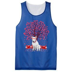 Bull Terrier Dog Lover Heart Tree Bull Terrier Valentine Meaningful Gift Mesh Reversible Basketball Jersey Tank