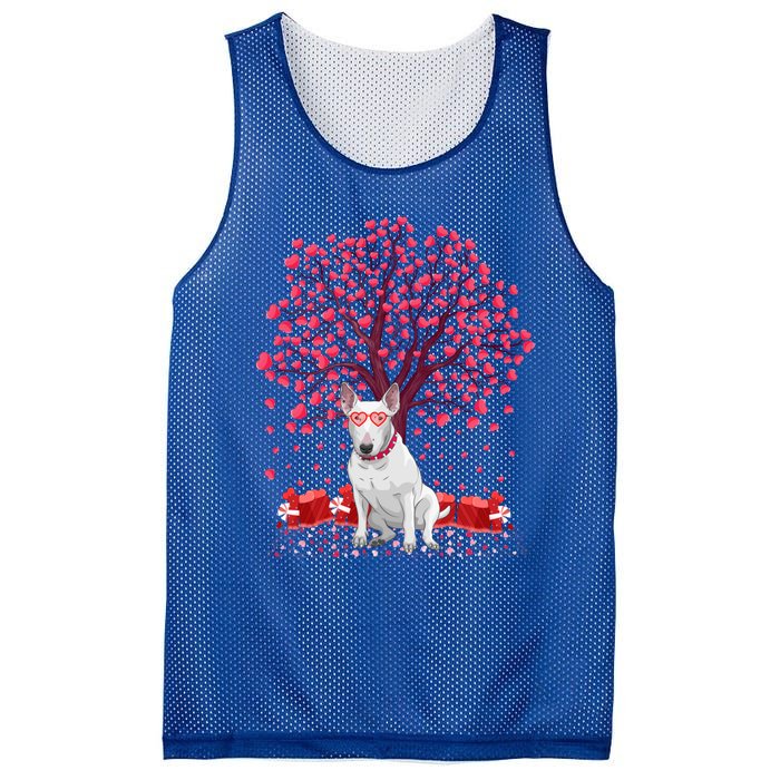 Bull Terrier Dog Lover Heart Tree Bull Terrier Valentine Meaningful Gift Mesh Reversible Basketball Jersey Tank