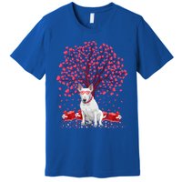 Bull Terrier Dog Lover Heart Tree Bull Terrier Valentine Meaningful Gift Premium T-Shirt