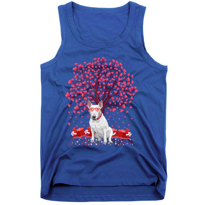 Bull Terrier Dog Lover Heart Tree Bull Terrier Valentine Meaningful Gift Tank Top