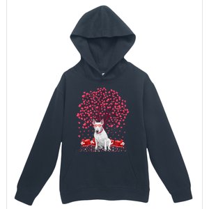 Bull Terrier Dog Lover Heart Tree Bull Terrier Valentine Meaningful Gift Urban Pullover Hoodie