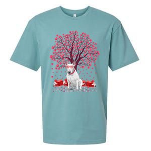 Bull Terrier Dog Lover Heart Tree Bull Terrier Valentine Meaningful Gift Sueded Cloud Jersey T-Shirt