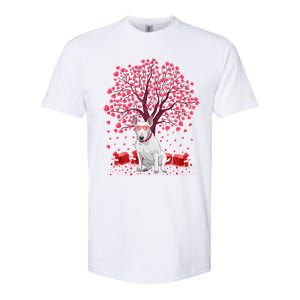 Bull Terrier Dog Lover Heart Tree Bull Terrier Valentine Meaningful Gift Softstyle CVC T-Shirt