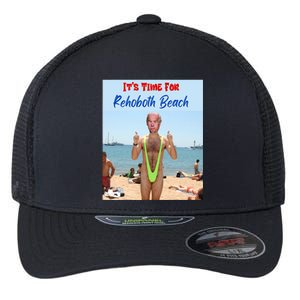 Biden Trump Debate 2024 Result It Is Time For Rehobeth Beach Flexfit Unipanel Trucker Cap