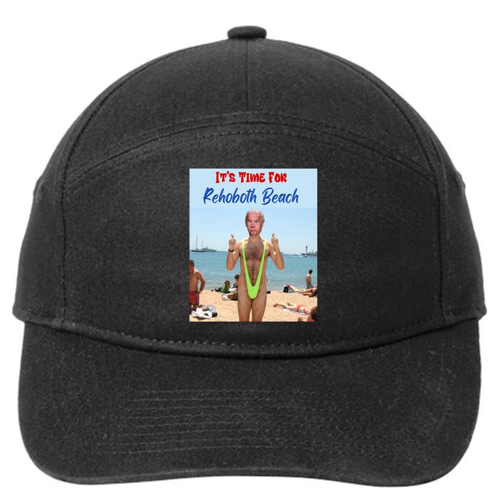 Biden Trump Debate 2024 Result It Is Time For Rehobeth Beach 7-Panel Snapback Hat