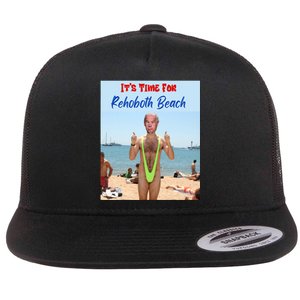 Biden Trump Debate 2024 Result It Is Time For Rehobeth Beach Flat Bill Trucker Hat