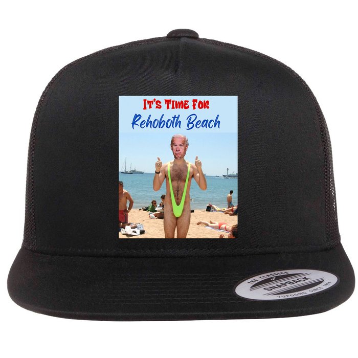 Biden Trump Debate 2024 Result It Is Time For Rehobeth Beach Flat Bill Trucker Hat