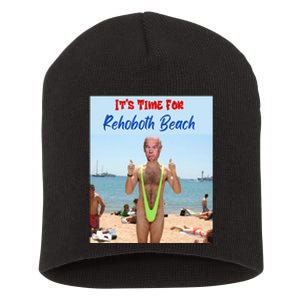 Biden Trump Debate 2024 Result It Is Time For Rehobeth Beach Short Acrylic Beanie