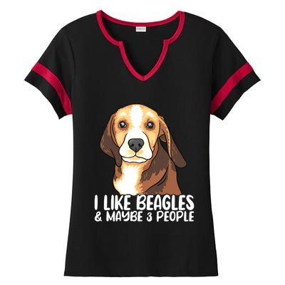 Beagle T Dog Lover Tee Funny Beagle Beagle Ladies Halftime Notch Neck Tee