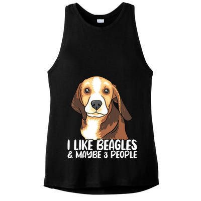 Beagle T Dog Lover Tee Funny Beagle Beagle Ladies PosiCharge Tri-Blend Wicking Tank