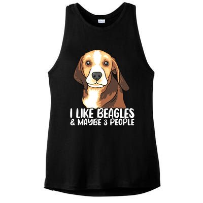 Beagle T Dog Lover Tee Funny Beagle Beagle Ladies PosiCharge Tri-Blend Wicking Tank