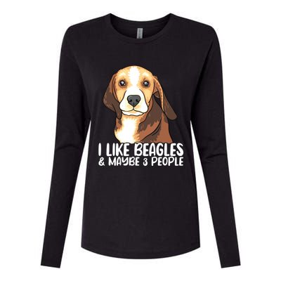 Beagle T Dog Lover Tee Funny Beagle Beagle Womens Cotton Relaxed Long Sleeve T-Shirt