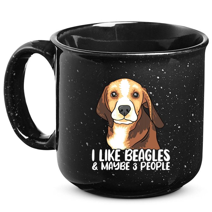 Beagle T Dog Lover Tee Funny Beagle Beagle 15oz Campfire Ceramic Mug
