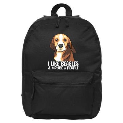 Beagle T Dog Lover Tee Funny Beagle Beagle 16 in Basic Backpack