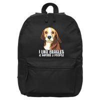 Beagle T Dog Lover Tee Funny Beagle Beagle 16 in Basic Backpack