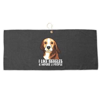 Beagle T Dog Lover Tee Funny Beagle Beagle Large Microfiber Waffle Golf Towel