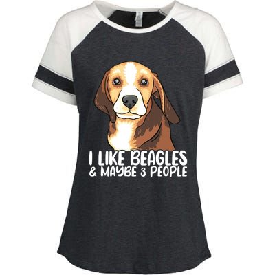 Beagle T Dog Lover Tee Funny Beagle Beagle Enza Ladies Jersey Colorblock Tee