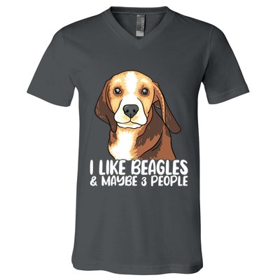 Beagle T Dog Lover Tee Funny Beagle Beagle V-Neck T-Shirt