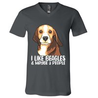 Beagle T Dog Lover Tee Funny Beagle Beagle V-Neck T-Shirt