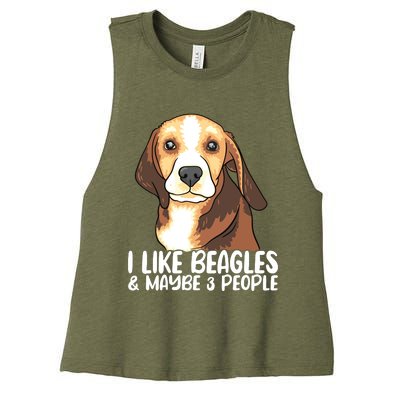 Beagle T Dog Lover Tee Funny Beagle Beagle Women's Racerback Cropped Tank