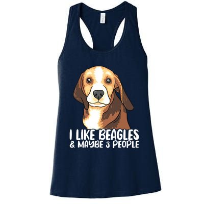 Beagle T Dog Lover Tee Funny Beagle Beagle Women's Racerback Tank