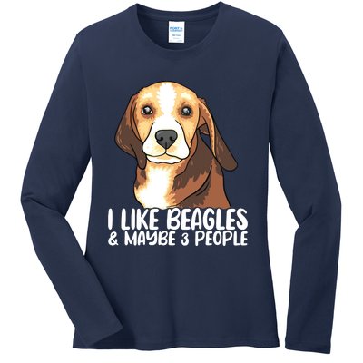 Beagle T Dog Lover Tee Funny Beagle Beagle Ladies Long Sleeve Shirt