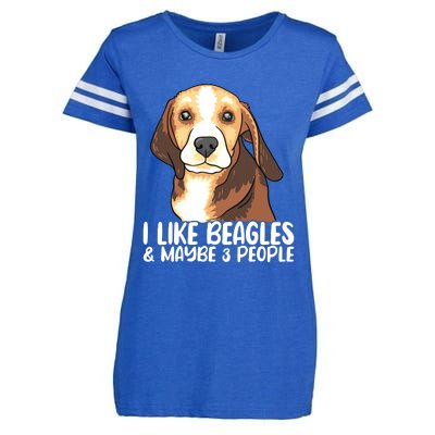 Beagle T Dog Lover Tee Funny Beagle Beagle Enza Ladies Jersey Football T-Shirt