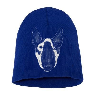 Bull Terrier Dog Realistic Cute Bull Terrier Gift Short Acrylic Beanie