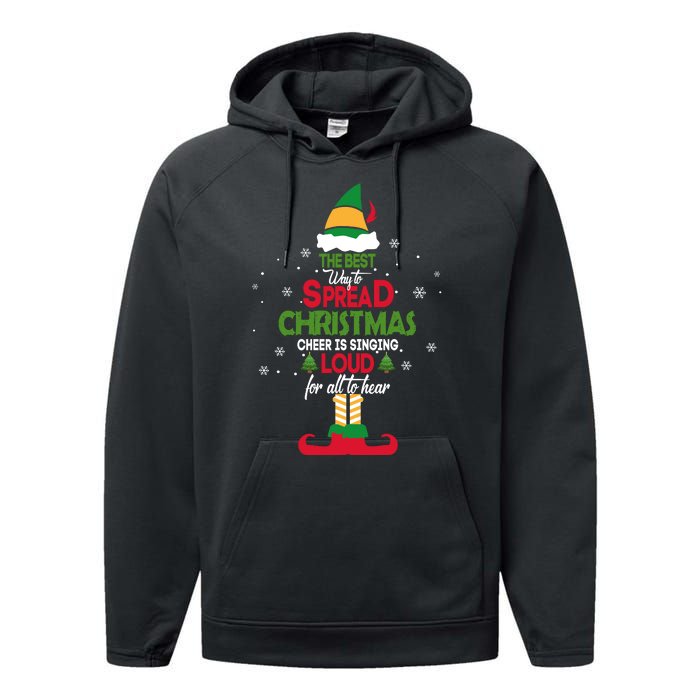 Buddy The Elf The Best Way To Spread Christmas Cheer Performance Fleece Hoodie