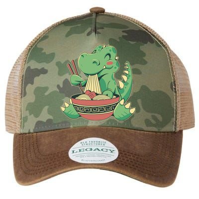 Baby Trex Eating Ramen Noodles Legacy Tie Dye Trucker Hat