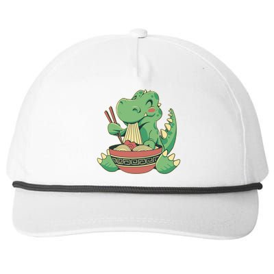 Baby Trex Eating Ramen Noodles Snapback Five-Panel Rope Hat