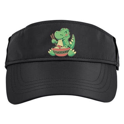 Baby Trex Eating Ramen Noodles Adult Drive Performance Visor