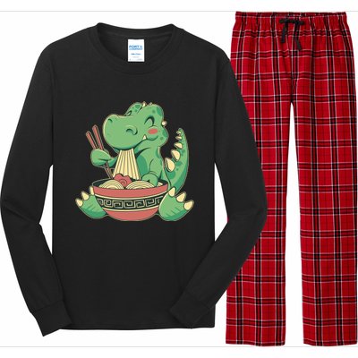 Baby Trex Eating Ramen Noodles Long Sleeve Pajama Set